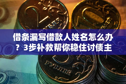 北京借条漏写借款人姓名怎么办？3步补救帮你稳住讨债主动权