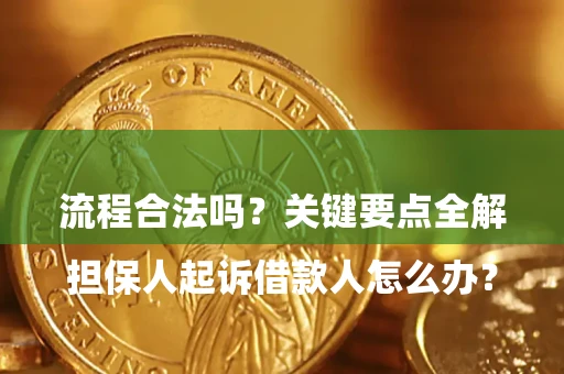 北京

担保人起诉借款人怎么办？流程合法吗？关键要点全解析